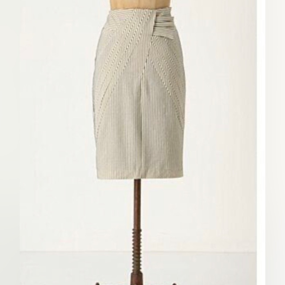 Eva Franco First Light striped pencil skirt from Anthropologie, size 2